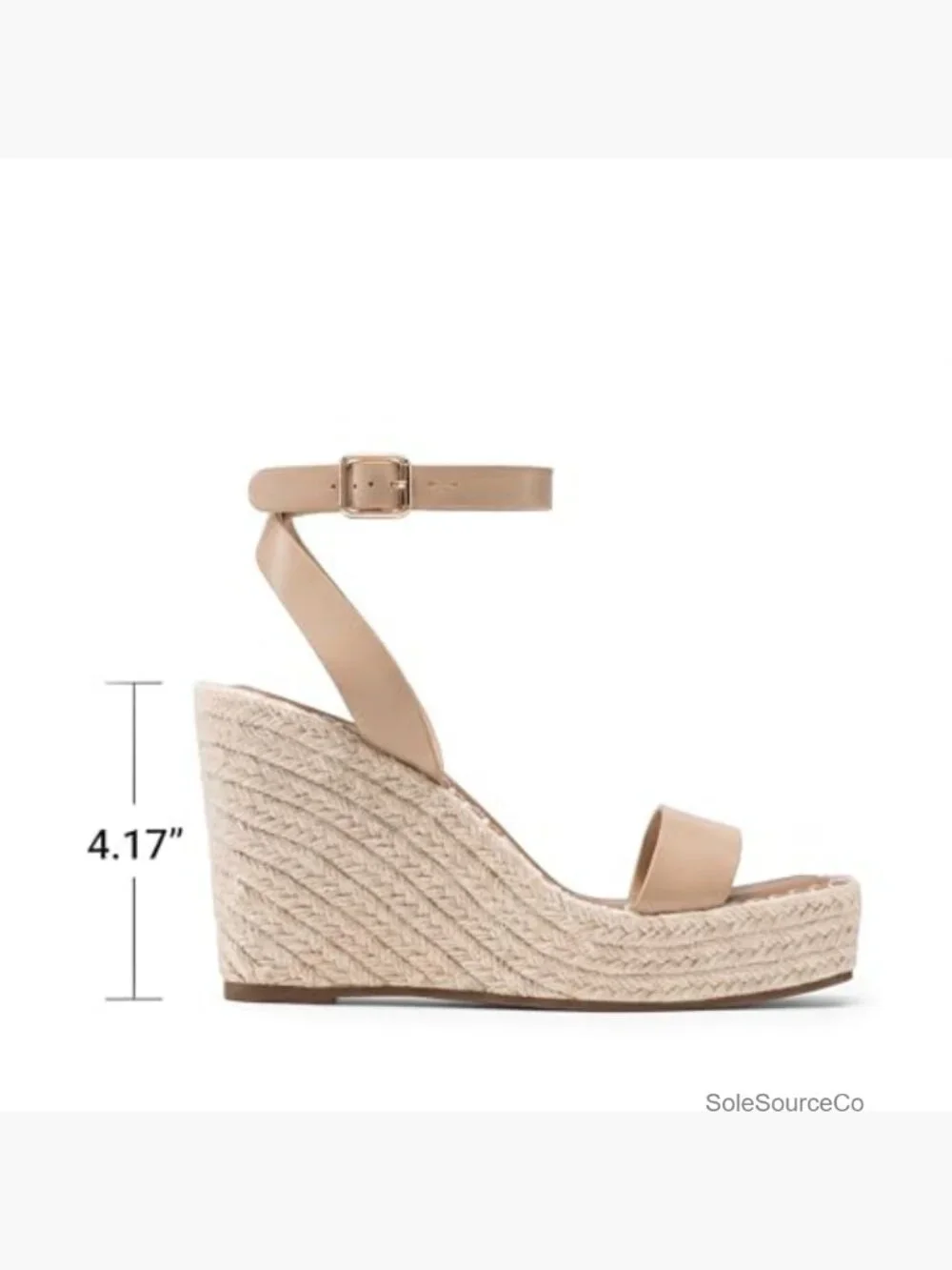 Women's Espadrille Wedge Sandals with Adjustable Ankle Strap and Cushioned